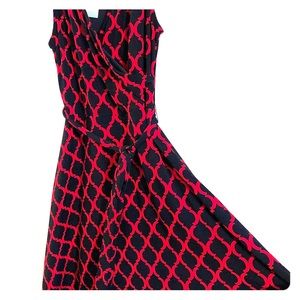 Flirty fun blue/red dress